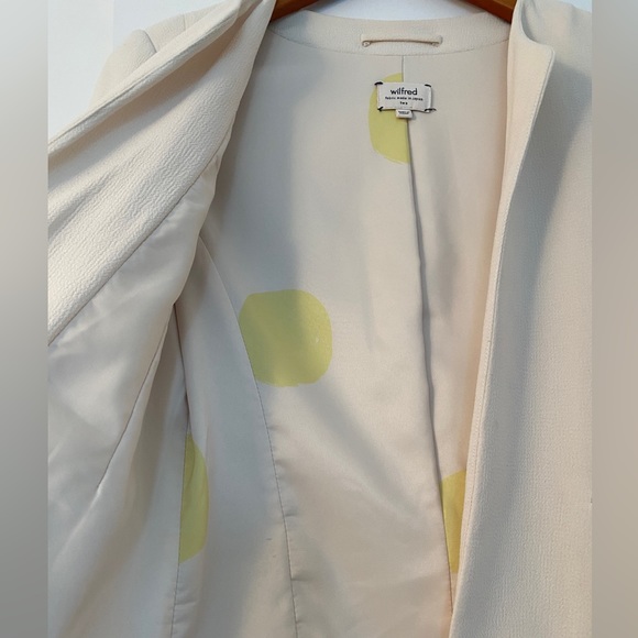 Aritzia Wilfred Open Blazer Cream Open Front Size 2 - Picture 6 of 6